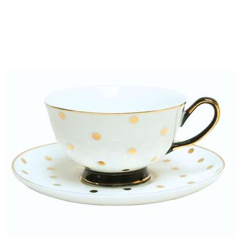 Polka Dot Cup & Saucer