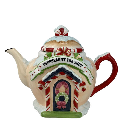 Santa Village Teapot