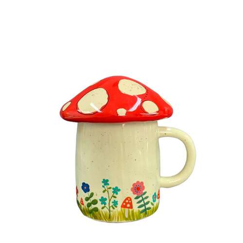 Mushroom Mug with Lid