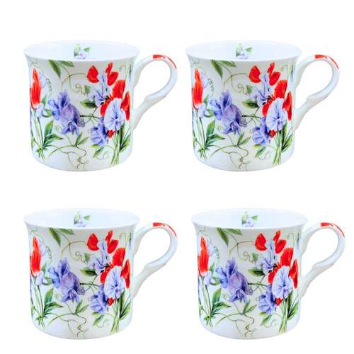 Sweet Pea Mug set of 4