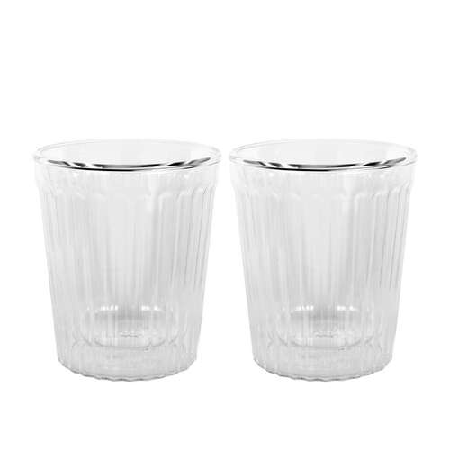 Avanti Rigato Double Wall Glasses - set of 2