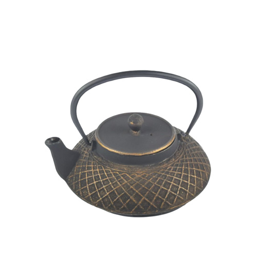 Golden Lines Cast Iron Teapot