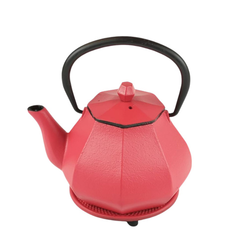 Octagon Cast Iron Teapot with Trivet